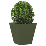 Vidaxx jardinière 30x30x30 cm acier vert olive