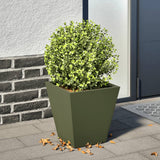 Vidaxx jardinière 30x30x30 cm acier vert olive
