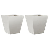 Vidaxx jardinières 2 pcs 30x30x30 cm acier inoxydable
