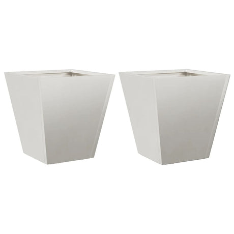 Vidaxx jardinières 2 pcs 30x30x30 cm acier inoxydable