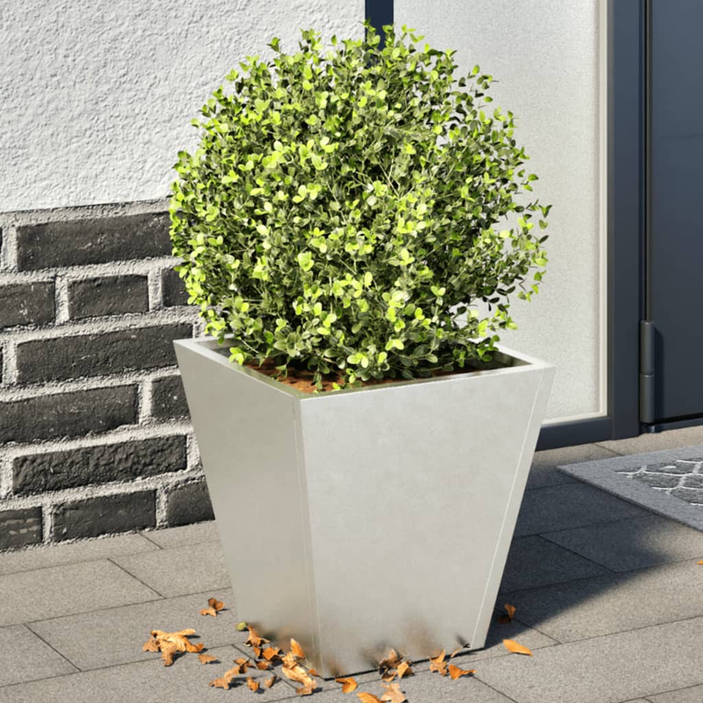 Vidaxx jardinières 2 pcs 30x30x30 cm acier inoxydable