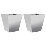 Vidaxx jardinières 2 pcs 30x30x30 cm acier galvanisé