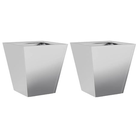 Vidaxx jardinières 2 pcs 30x30x30 cm acier galvanisé