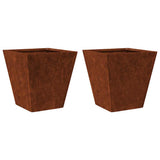 Vidaxx jardinières 2 pcs 30x30x30 cm acier résistant aux intempéries