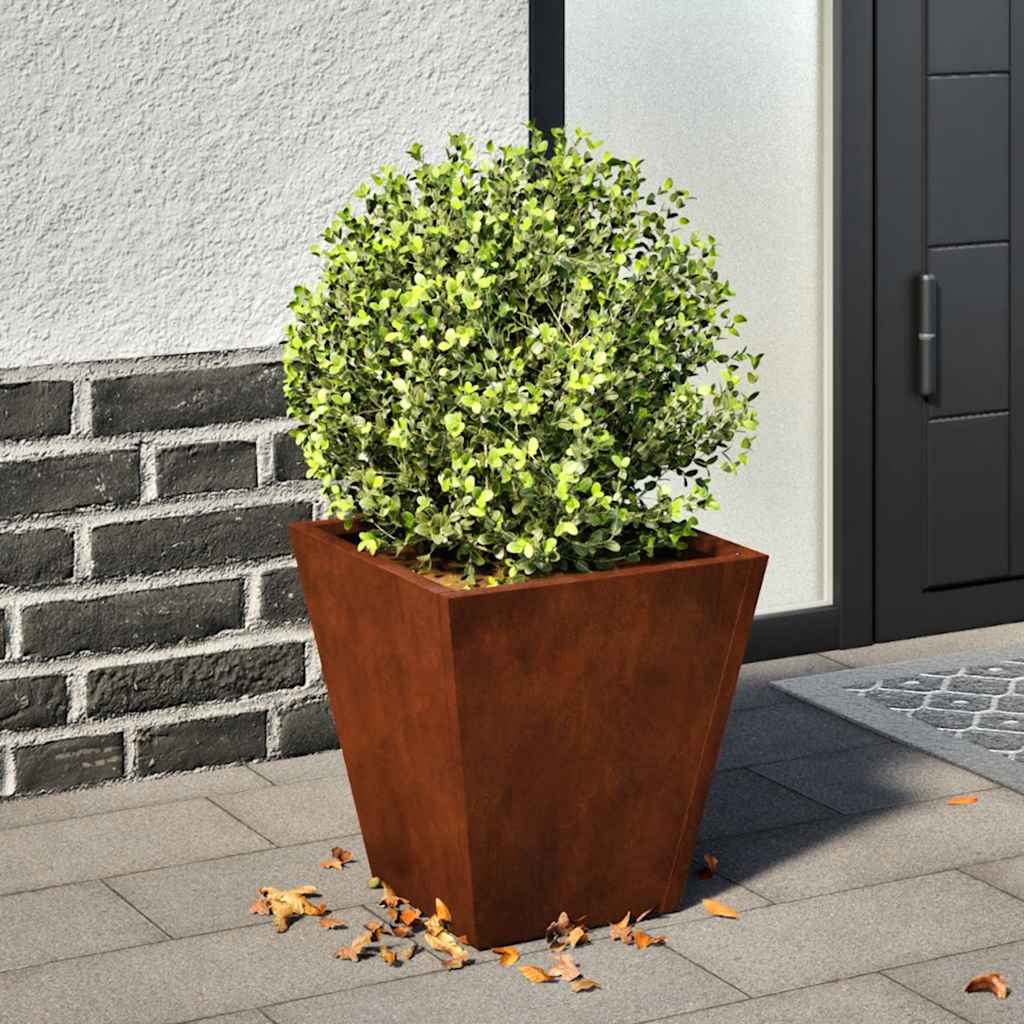Vidaxx jardinières 2 pcs 30x30x30 cm acier résistant aux intempéries