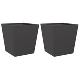 Vidaxx jardinières 2 pcs 40x40x40 cm acier noir