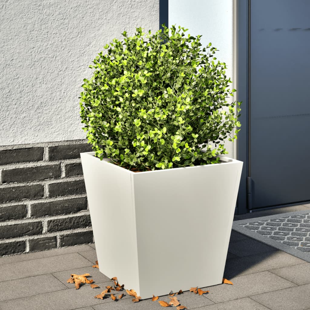 Vidaxx jardinière 40x40x40 cm acier blanc