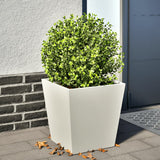 Vidaxx jardinière 40x40x40 cm acier blanc
