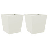 Vidaxx jardinières 2 pcs 40x40x40 cm acier blanc