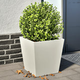 Vidaxx jardinières 2 pcs 40x40x40 cm acier blanc