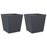 Vidaxx jardinières 2 pcs 40x40x40 cm acier anthracite