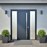 Vidaxx jardinières 2 pcs 40x40x40 cm acier anthracite