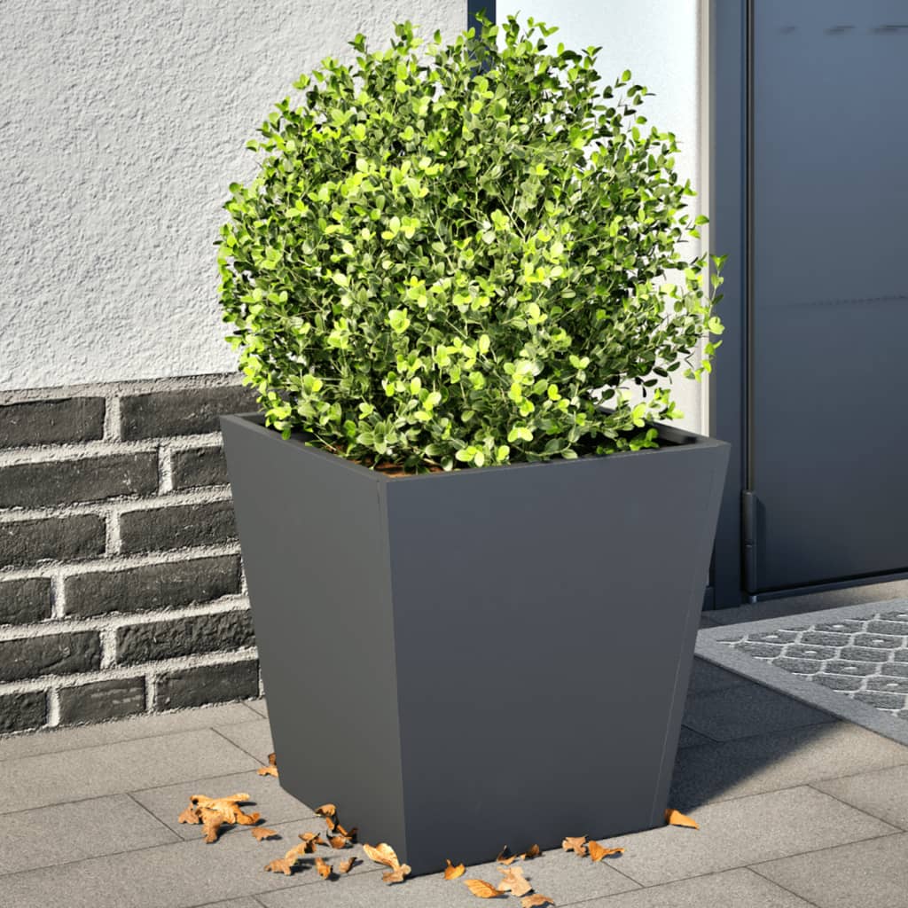 Vidaxx jardinières 2 pcs 40x40x40 cm acier anthracite