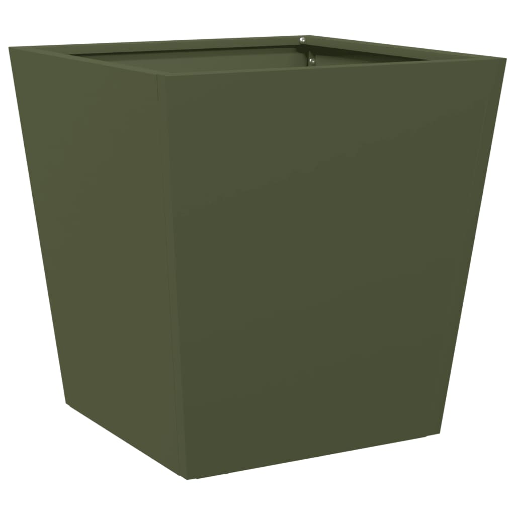 Vidaxx jardinière 40x40x40 cm acier vert olive