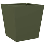 Vidaxx jardinière 40x40x40 cm acier vert olive