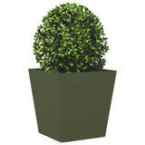 Vidaxx jardinière 40x40x40 cm acier vert olive