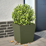 Vidaxx jardinière 40x40x40 cm acier vert olive
