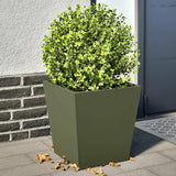 Vidaxx jardinières 2 pcs 40x40x40 cm acier vert olive