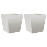 Vidaxx jardinières 2 pcs 40x40x40 cm acier inoxydable
