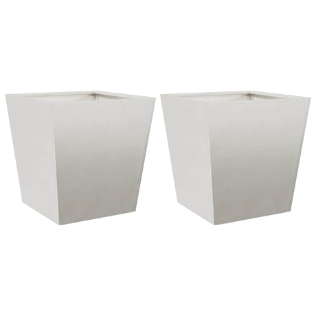 Vidaxx jardinières 2 pcs 40x40x40 cm acier inoxydable