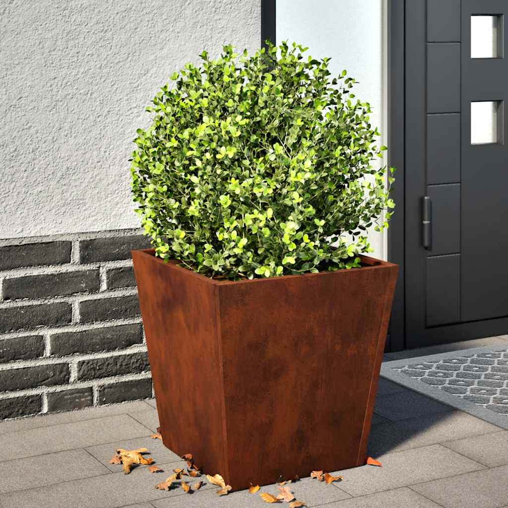 Vidaxx jardinières 2 pcs 40x40x40 cm acier résistant aux intempéries