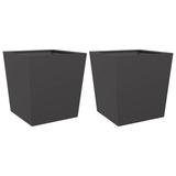 Vidaxx jardinières 2 pcs 50x50x50 cm acier noir