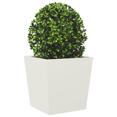 Vidaxx jardinière 50x50x50 cm acier blanc