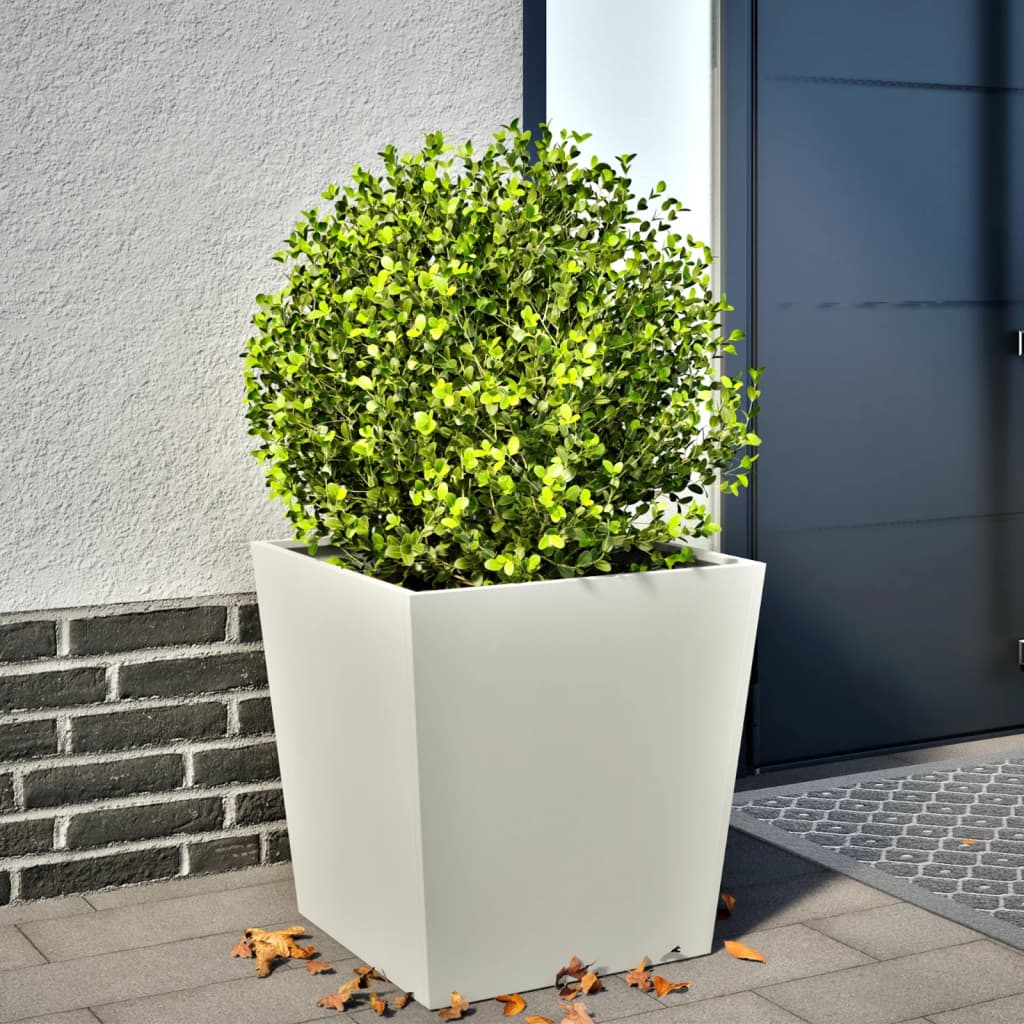 Vidaxx jardinière 50x50x50 cm acier blanc
