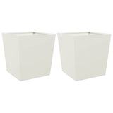Vidaxx jardinières 2 pcs 50x50x50 cm acier blanc