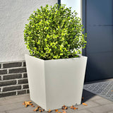Vidaxx jardinières 2 pcs 50x50x50 cm acier blanc