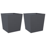 Vidaxx jardinières 2 pcs 50x50x50 cm acier anthracite