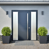 Vidaxx jardinières 2 pcs 50x50x50 cm acier anthracite
