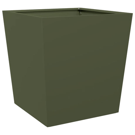 Vidaxx jardinière 50x50x50 cm acier vert olive