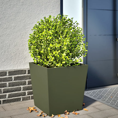 Vidaxx jardinière 50x50x50 cm acier vert olive
