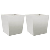 Vidaxx jardinières 2 pcs 50x50x50 cm acier inoxydable