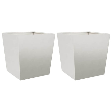 Vidaxx jardinières 2 pcs 50x50x50 cm acier inoxydable