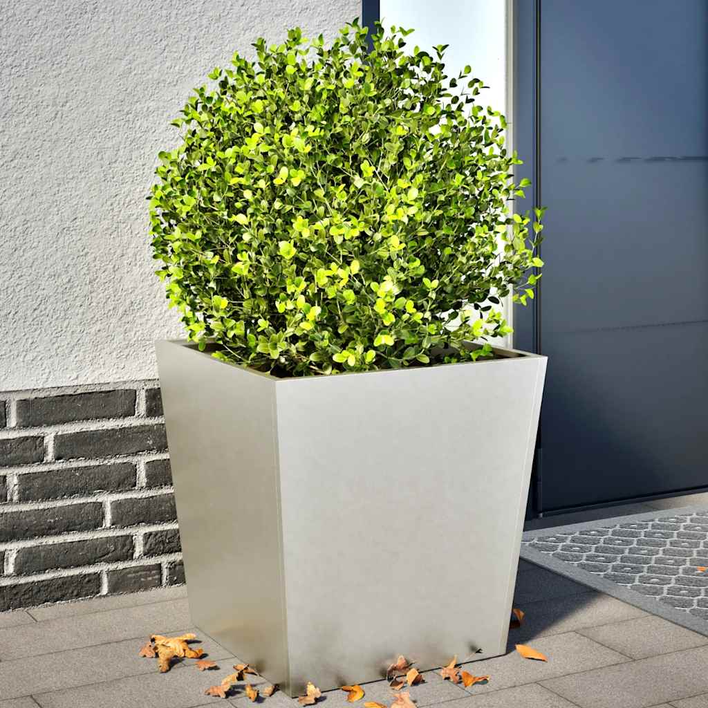 Vidaxx jardinières 2 pcs 50x50x50 cm acier inoxydable