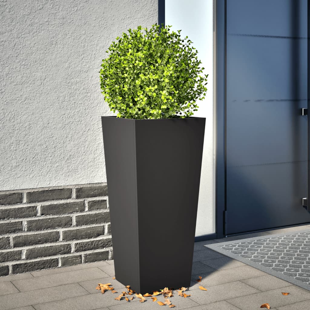 Vidaxx jardinière 35x35x75 cm acier noir