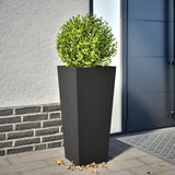 Vidaxx jardinière 35x35x75 cm acier noir