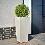 Vidaxx jardinière 35x35x75 cm acier blanc