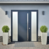 Vidaxx jardinières 2 pcs 35x35x75 cm acier blanc