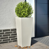 Vidaxx jardinières 2 pcs 35x35x75 cm acier blanc