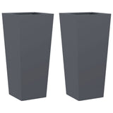 Vidaxx jardinières 2 pcs 35x35x75 cm acier anthracite