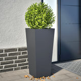 Vidaxx jardinières 2 pcs 35x35x75 cm acier anthracite
