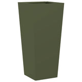 Vidaxx jardinière 35x35x75 cm acier vert olive
