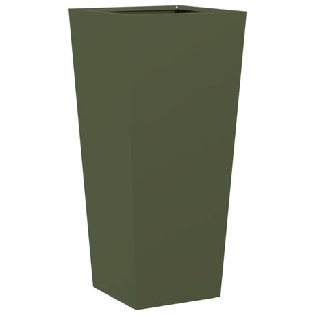 Vidaxx jardinière 35x35x75 cm acier vert olive