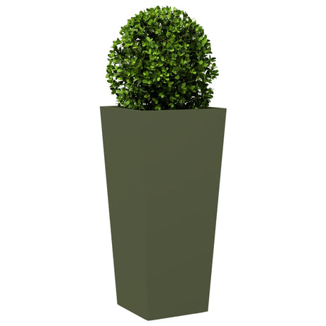 Vidaxx jardinière 35x35x75 cm acier vert olive