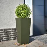 Vidaxx jardinière 35x35x75 cm acier vert olive