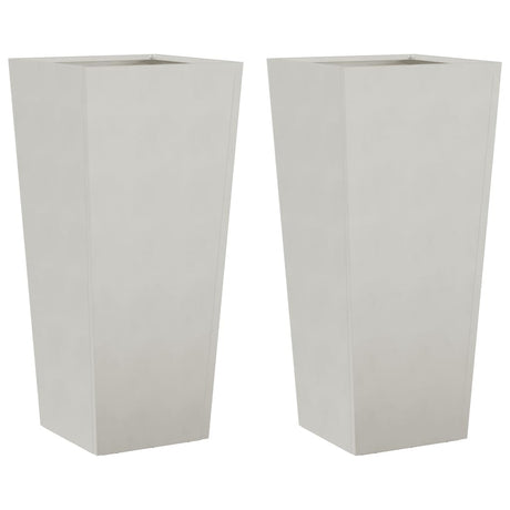 Vidaxx jardinières 2 pcs 35x35x75 cm acier inoxydable