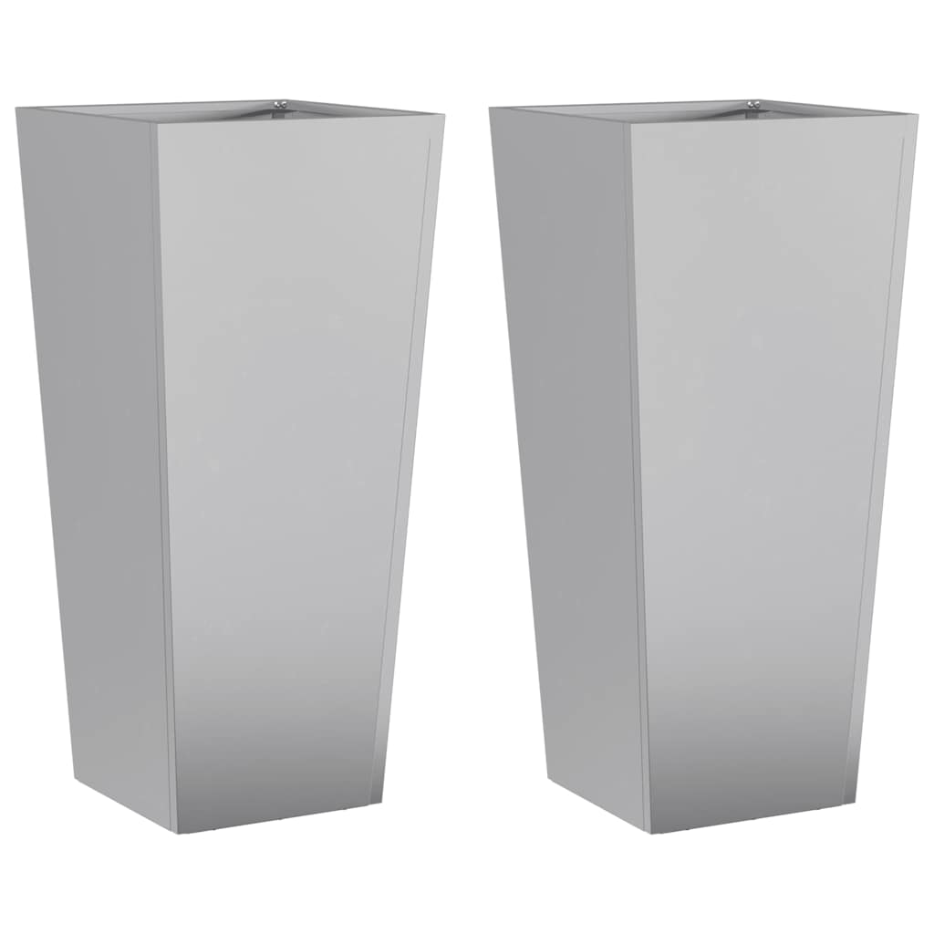 Vidaxx jardinières 2 pcs 35x35x75 cm acier galvanisé